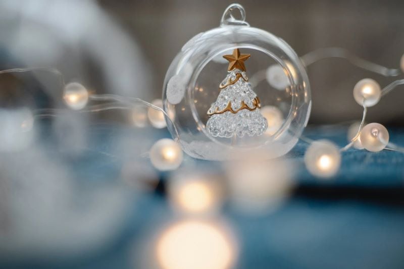 glass ball with ornament