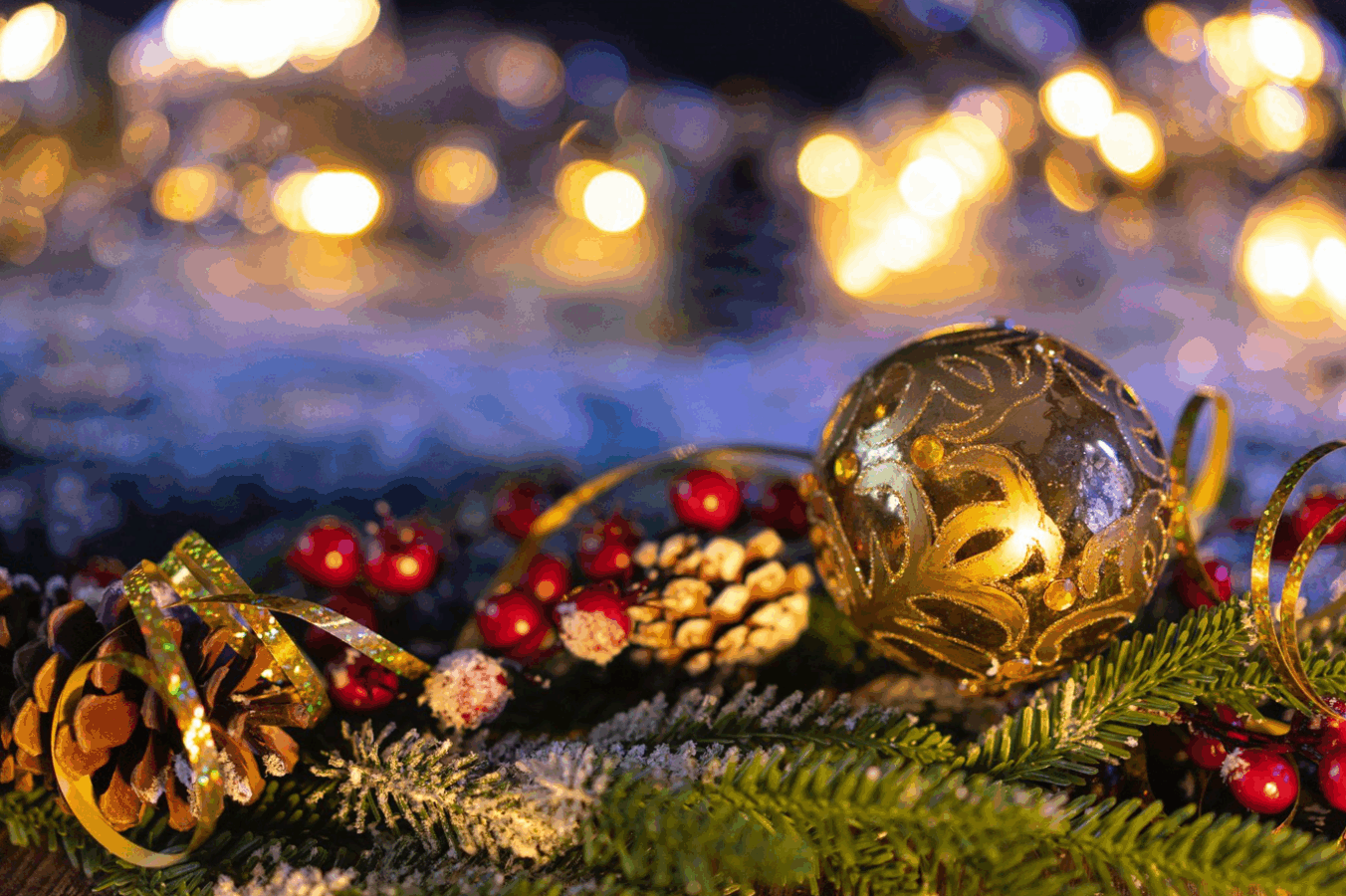 How to Style a White Christmas Tree with Blue Lights